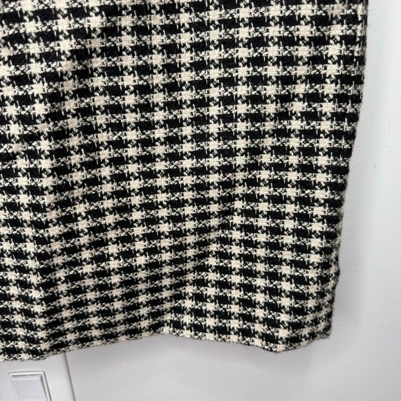 Tory Burch Black & Cream Wool Houndstooth Pencil Skirt Size 2 - Picture 4 of 11